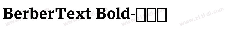 BerberText Bold字体转换